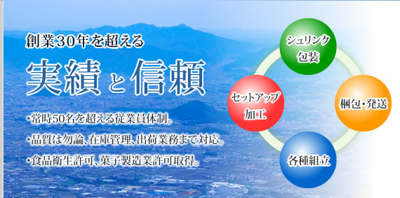 大泉加工所 梱包・シュリンク包装、各種加工、セットアップなら
